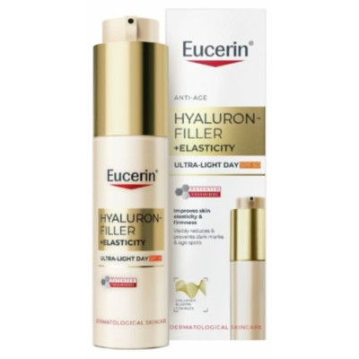 EUCERIN HYALURON-FILLER + ELASTICITY Ultra-Light Day SPF50 ултралека дневна грижа за лице против бръчки за всеки тип кожа 50 мл