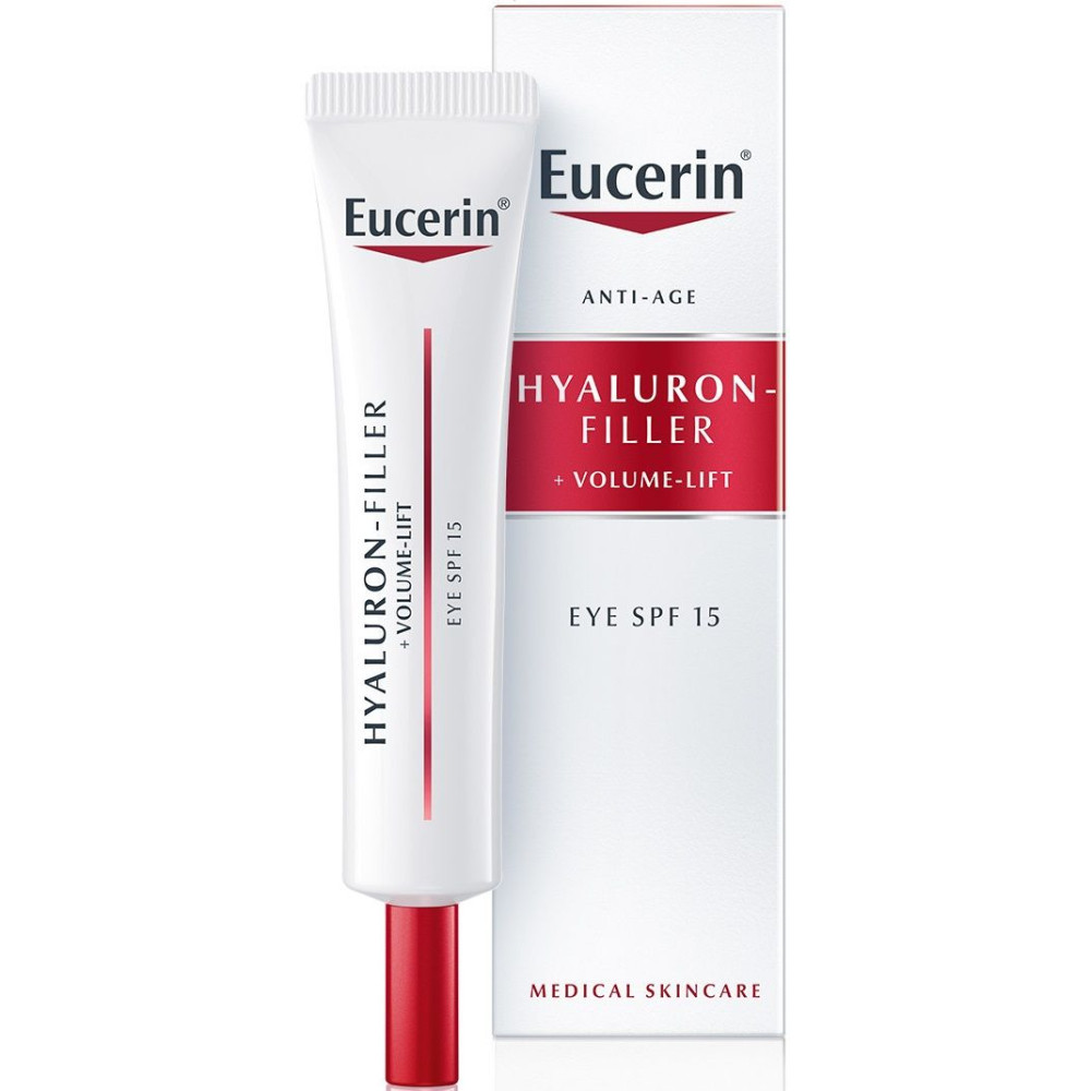 Eucerin Volume-Filler Околоочен крем с лифтинг ефект SPF 15 15 мл - Кремове за лице Eucerin Volume-Filler Околоочен крем с лифтинг ефект SPF 15 15 мл - Кремове за лице