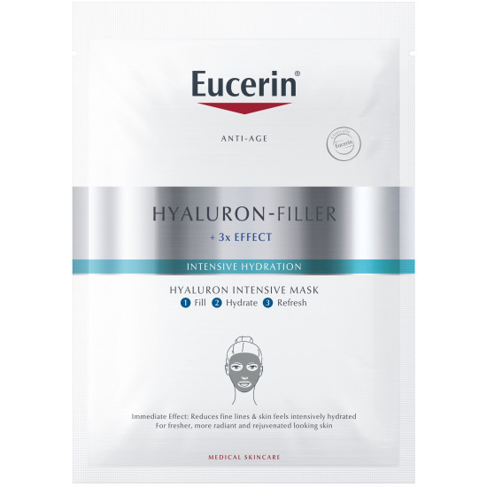 EUCERIN HYALURON-FILLER + 3x EFFECT Hyaluron Intensive Mask хидратираща лист маска за лице против бръчки за всеки тип кожа 30 г