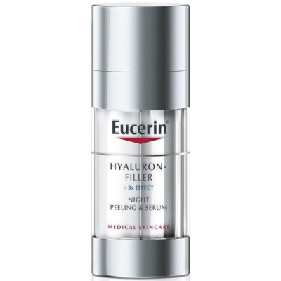 ЕУСЕРИН HYALURON-FILLER +3x EFFECT PEELING & SERUM NACHT нощен пилинг и серум 30 мл