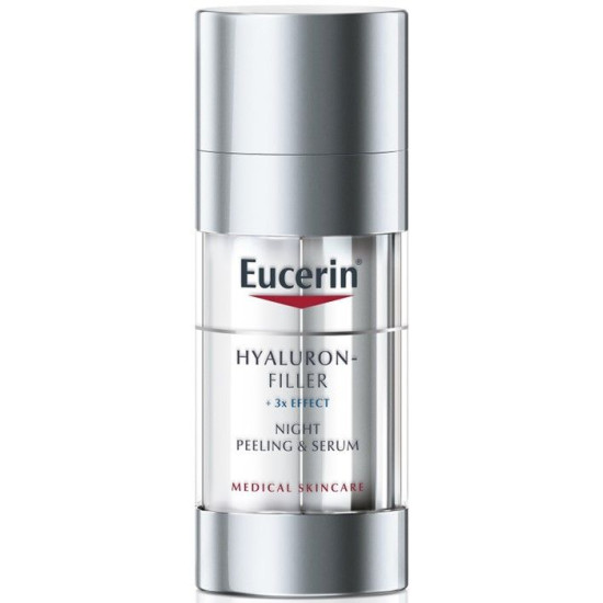 EUCERIN HYALURON-FILLER + 3x EFFECT Night Peeling & Serum нощен пилинг и серум против бръчки за всеки тип кожа 30 мл