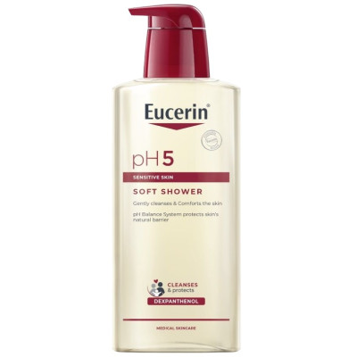 EUCERIN PH5 Soft Shower нежен измиващ душ-гел за тяло за суха чувствителна кожа 400 мл