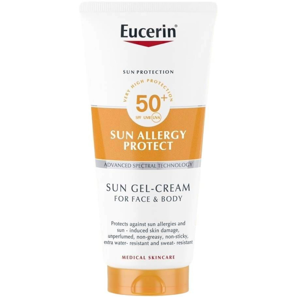EUCERIN SUN ALLERGY PROTECT SPF50+ слънцезащитен гел-крем за лице и тяло против слънчеви алергии за чувствителна кожа 200 мл - Слънцезащита