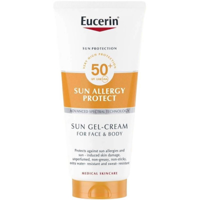 EUCERIN SUN ALLERGY PROTECT SPF50+ слънцезащитен гел-крем за лице и тяло против слънчеви алергии за чувствителна кожа 200 мл