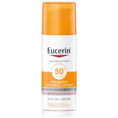 ЕУСЕРИН SUN PIGMENT CONTROL SPF50+ слънцезащитен гел-крем светъл нюанс 50 мл