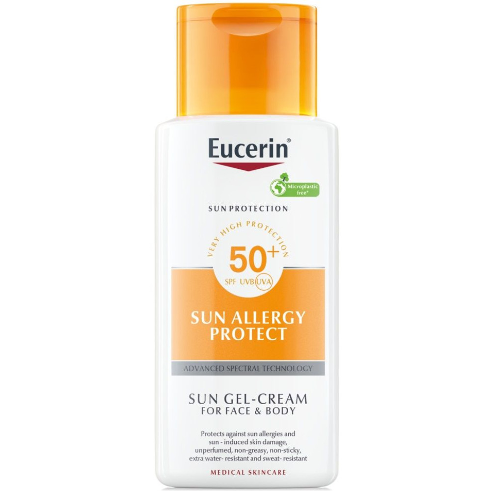ЕУСЕРИН слънцезащитен крем-гел против слънчеви алергии SPF50 150 мл - Грижа за лицето ЕУСЕРИН слънцезащитен крем-гел против слънчеви алергии SPF50 150 мл - Грижа за лицето