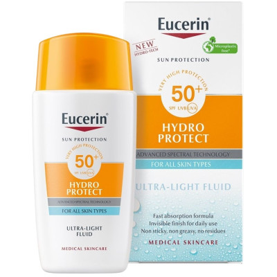 EUCERIN SUN HYDRO PROTECT SPF50+ Fluid слънцезащитен ултралек флуид за лице за всeки тип кожа 50 мл