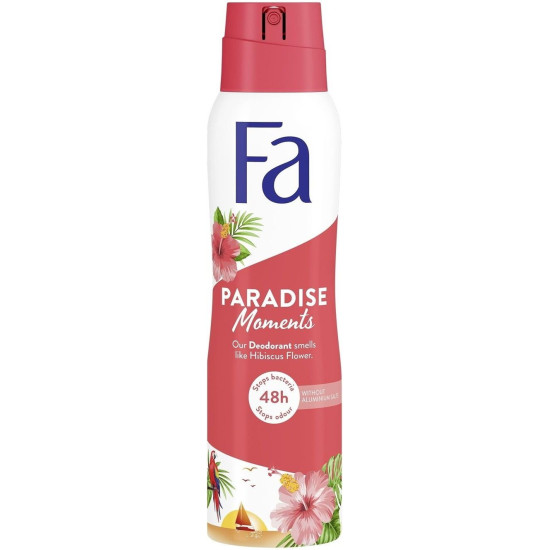 ФА PARADISE MOMENTS 48H део спрей против изпотяване с аромат на хибискус за жени 150 мл