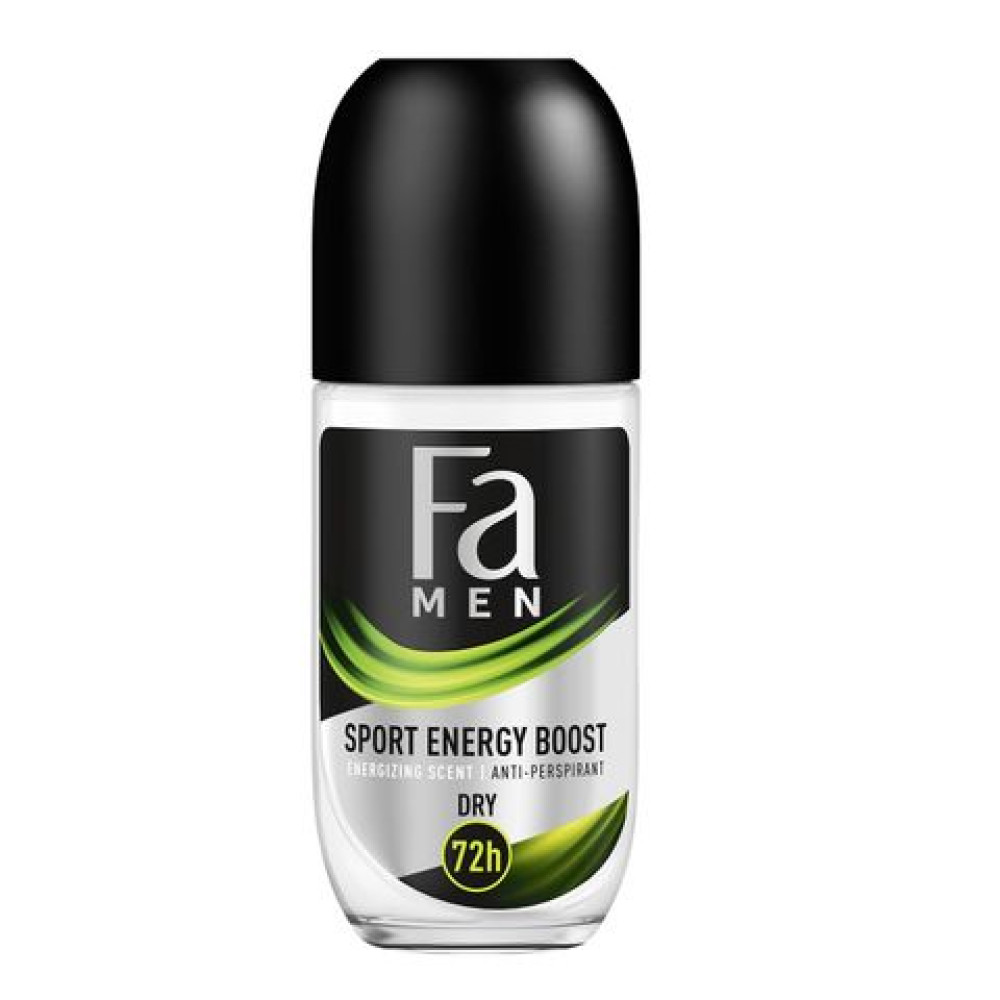 ФА MEN SPORT ENERGY BOOST 72H рол-он против изпотяване за мъже 50 мл - Грижа за тялото ФА MEN SPORT ENERGY BOOST 72H рол-он против изпотяване за мъже 50 мл - Грижа за тялото