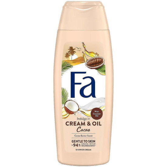 ФА CREAM & OIL CACAO душ крем за тяло с аромат на какаово масло 400 мл