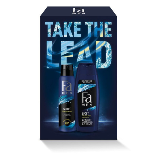 FA MEN SPORT ACTIVE ПРОМО КОМПЛЕКТ душ гел за мъже 250 мл + SPORT GREEN CITRUS SCENT део спрей против изпотяване за мъже 150 мл