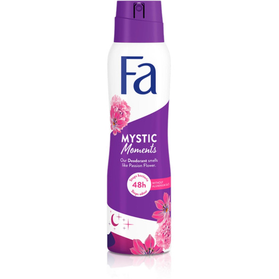 FA MYSTIC MOMENTS 48H део спрей против изпотяване с аромат на пасифлора за жени 150 мл