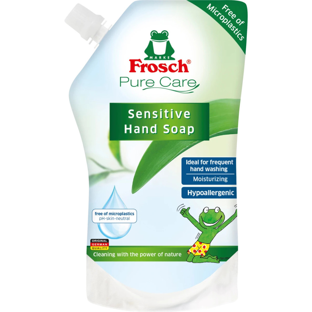 ФРОШ Pure Care Sensitive Hand Soap Течен сапун за деца и за чувствителна кожа, пълнител 500 мл - Грижа за лицето и тялото