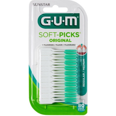 ГЪМ SOFT-PICKS ORIGINAL MEDIUM клечки за зъби с флуорид х 80 бр 632