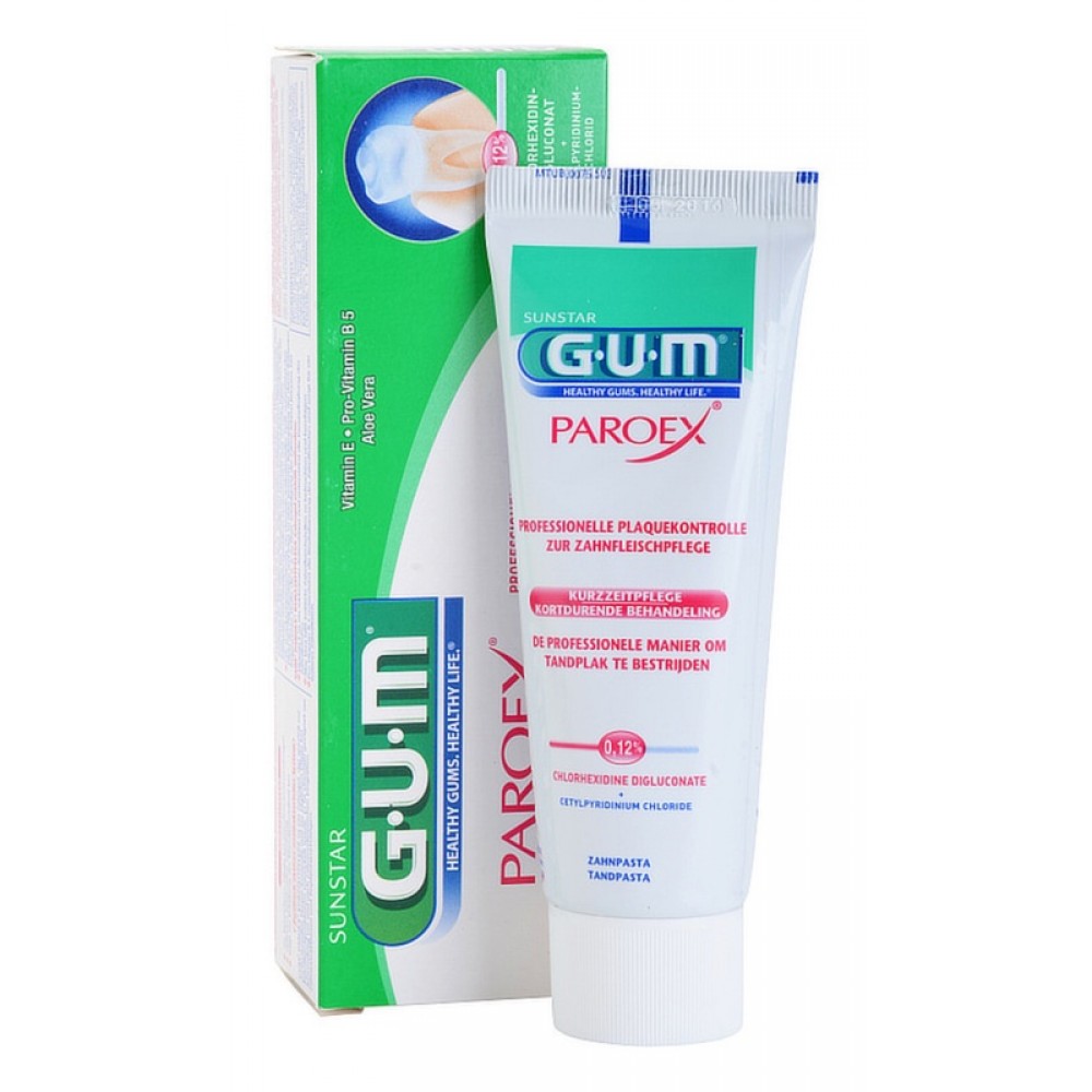 GUM Paroex 0.12% паста за зъби, за професионален контрол на зъбната плака и оптимално здраве на венците 75мл. -