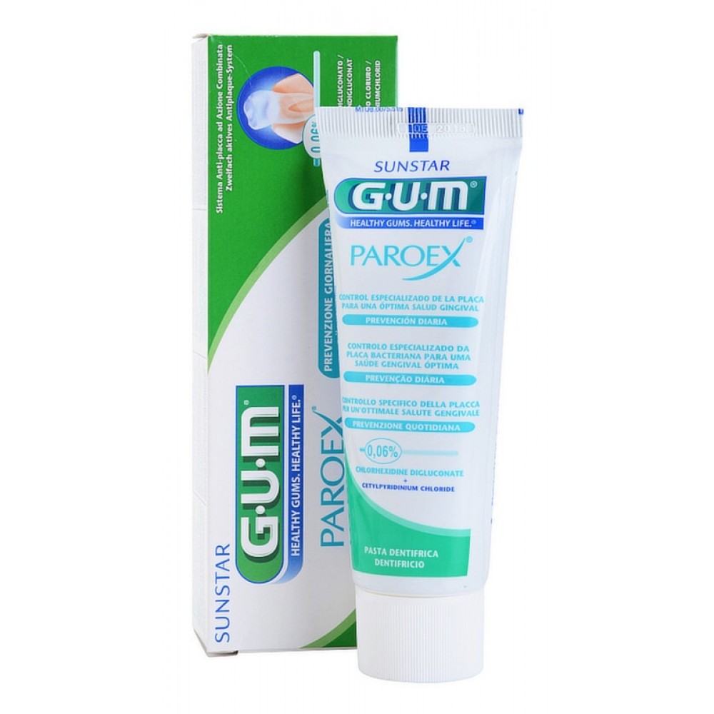 GUM Paroex 0.06% паста за зъби, за професионален контрол на зъбната плака и оптимално здраве на венците 75мл. -