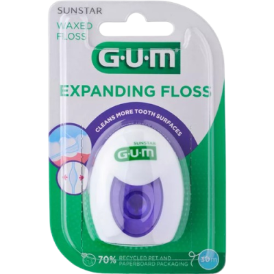 ГЪМ EXPANDING FLOSS разширяващ се конец за зъби 30 м 2030
