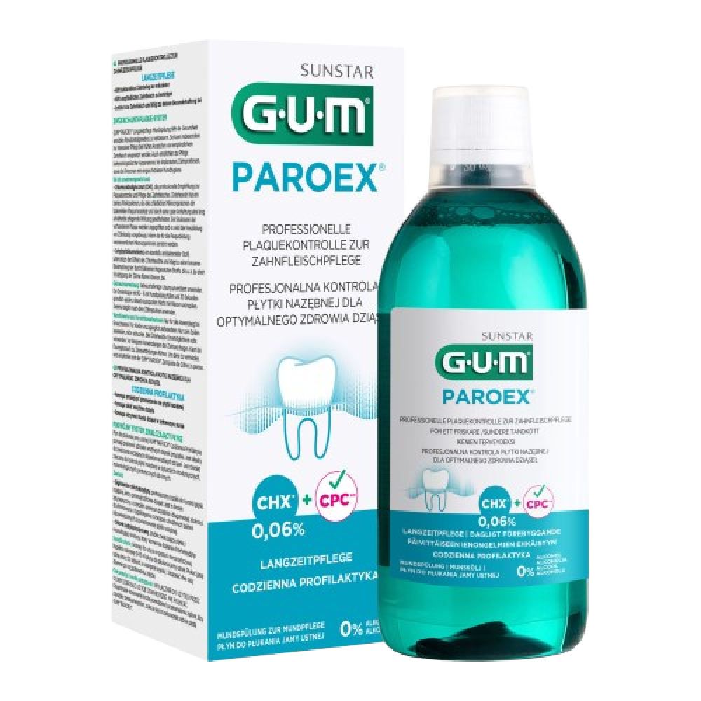 ГЪМ вода за уста GUM PAROEX 0.06% 500 мл - Орална хигиена ГЪМ вода за уста GUM PAROEX 0.06% 500 мл - Орална хигиена