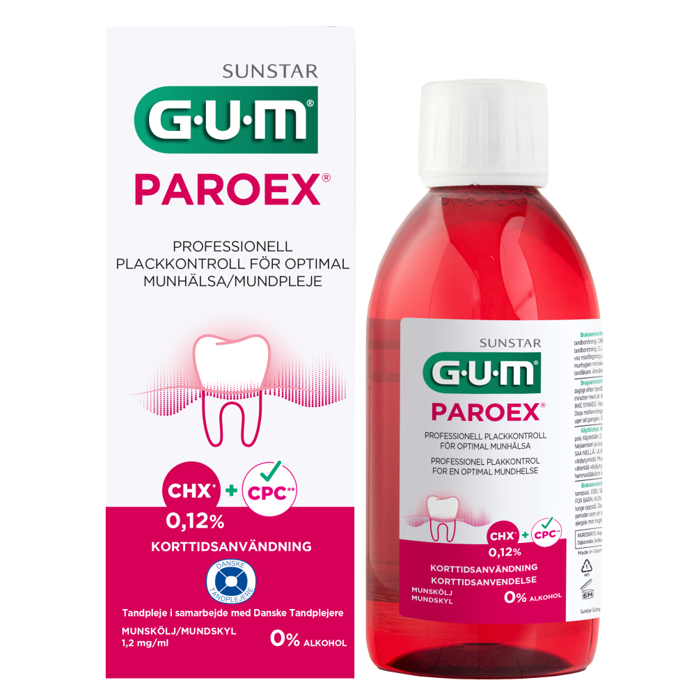 GUM Paroex 0.12% вода за уста, за професионален контрол на зъбната плака и оптимално здраве на венците 300мл. - GUM Paroex 0.12% вода за уста, за професионален контрол на зъбната плака и оптимално здраве на венците 300мл. -