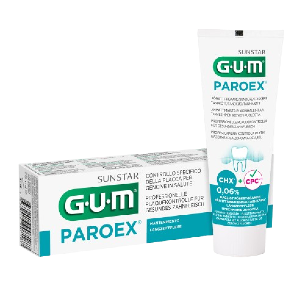 GUM Paroex 0.06% паста за зъби, за професионален контрол на зъбната плака и оптимално здраве на венците 75мл. -