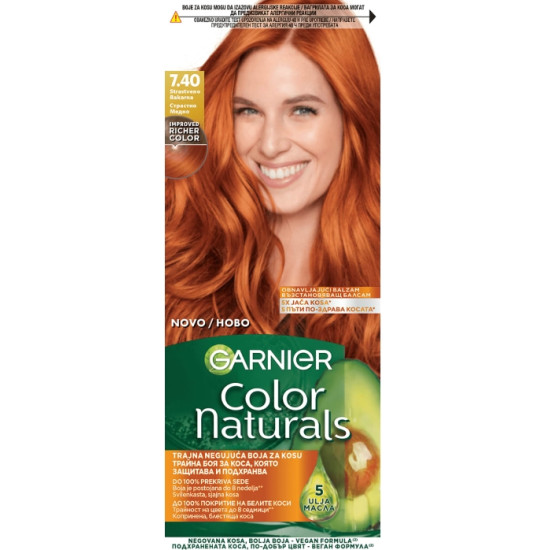 GARNIER COLOR NATURALS боя за коса 7.40 /страстно медно/