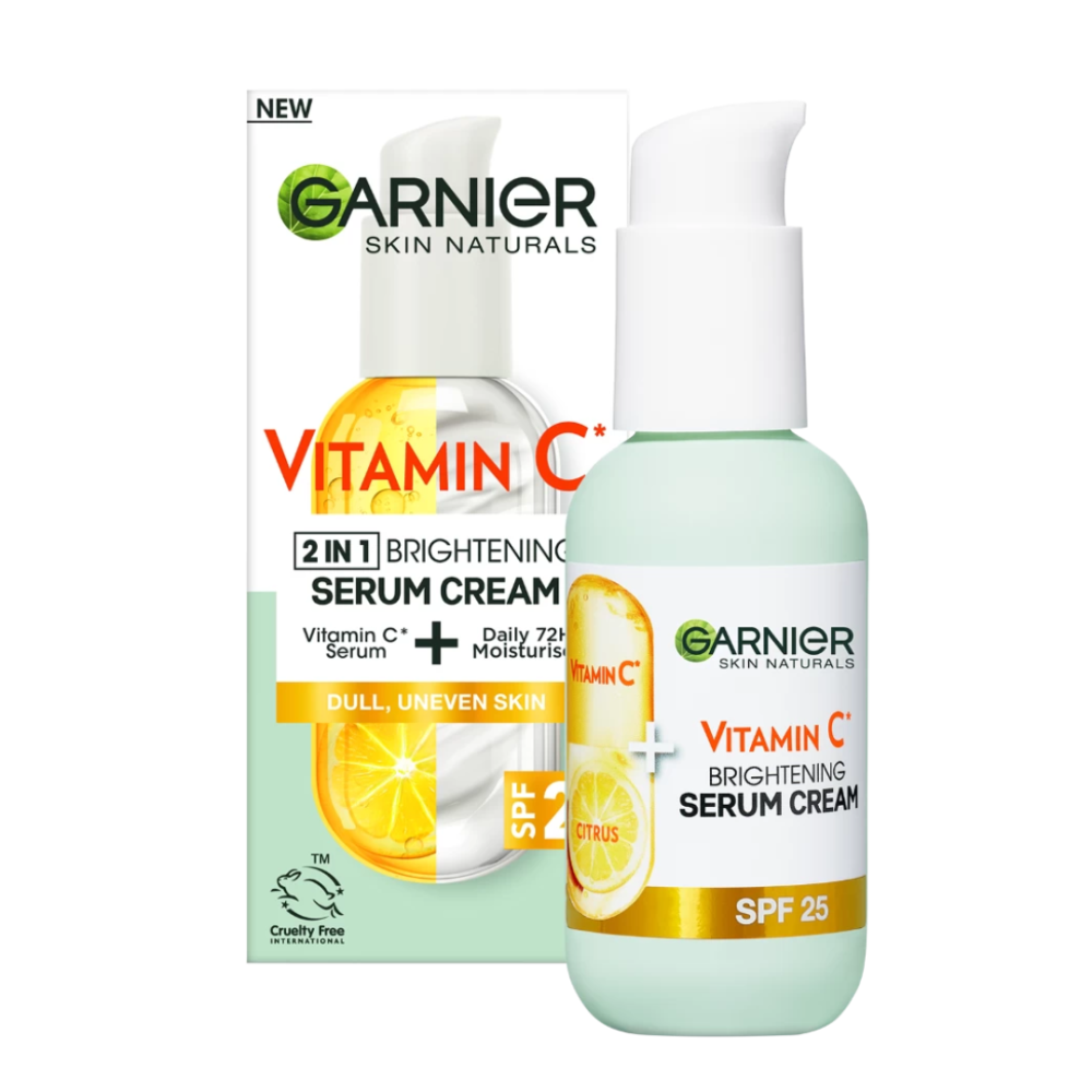ГАРНИЕ SKIN NATURALS VITAMIN C 2в1 озаряващ серум-крем за лице 50 мл - Грижа за лицето