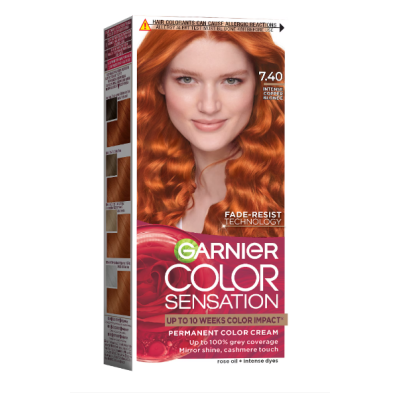 GARNIER COLOR SENSATION Трайна боя за коса 7.40 Intense Copper Blond /Amber Light/
