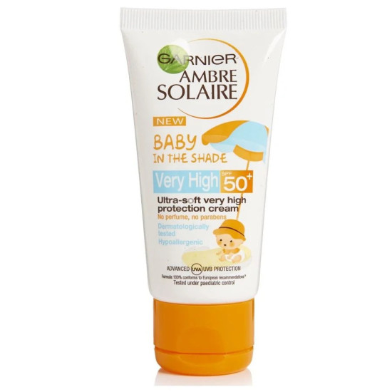 GARNIER AMBRE SOLAIRE BABY SENSITIVE ADVANCED SPF50+ слънцезащитен крем за деца за чувствителна кожа туба 50 мл
