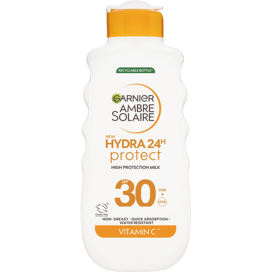 GARNIER AMBRE SOLAIRE HYDRA PROTECT 24H SPF30 хидратиращо слънцезащитно мляко за тяло 200 мл