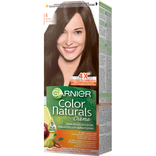 GARNIER COLOR NATURALS боя за коса 4 /кестеняв/
