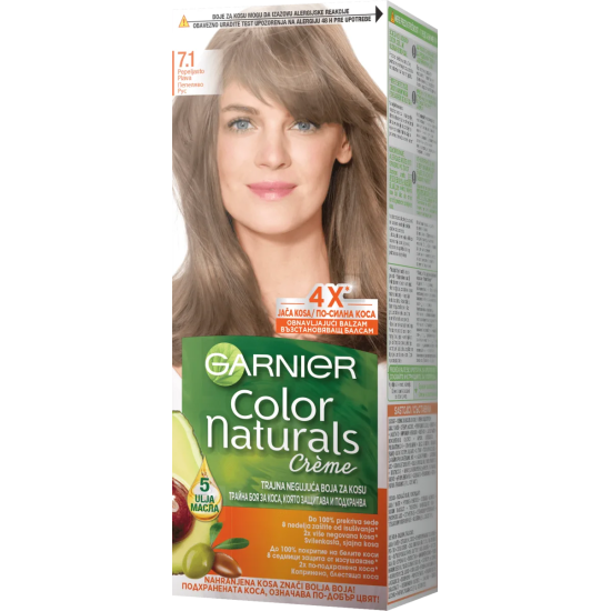 GARNIER COLOR NATURALS боя за коса 7.1 /естествено пепелно русо/