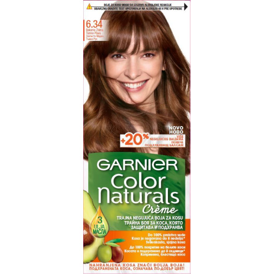 GARNIER COLOR NATURALS боя за коса 6.34 /златисто меден тъмно рус/
