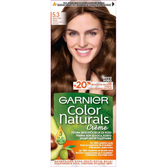 ГАРНИЕ COLOR NATURALS боя за коса 5.3 /златисто светло кестеняв/