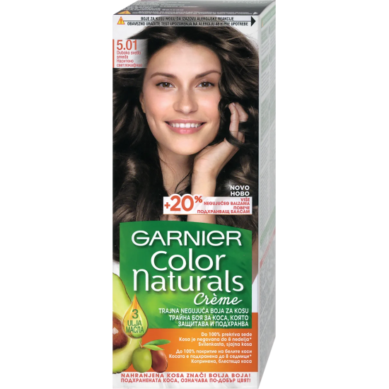 ГАРНИЕ COLOR NATURALS боя за коса 5.01 /наситено светлокафяво/