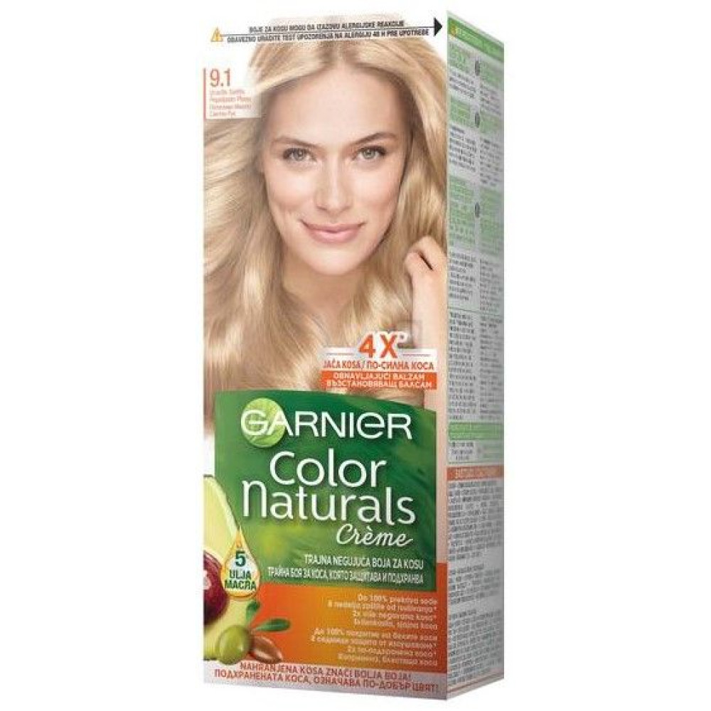 ГАРНИЕ COLOR NATURALS боя за коса 9.1 - Грижа за косата ГАРНИЕ COLOR NATURALS боя за коса 9.1 - Грижа за косата