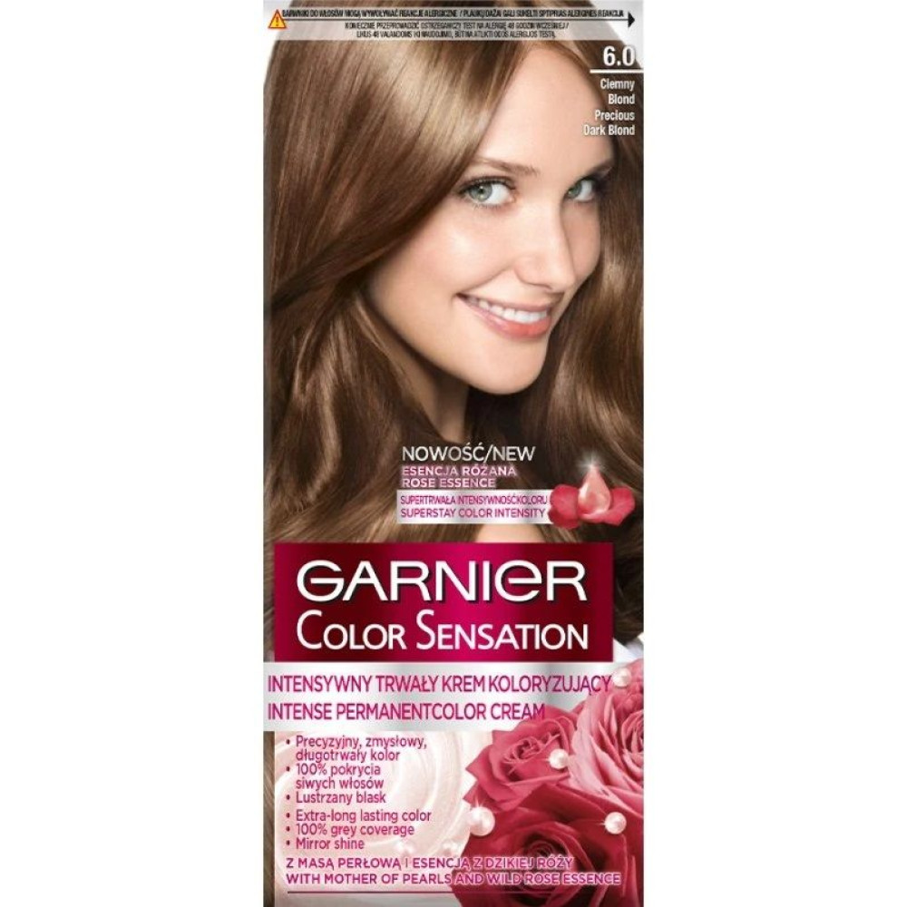 ГАРНИЕ Color Sensation Трайна боя за коса, 6.0 Precious Dark Blond - Грижа за косата