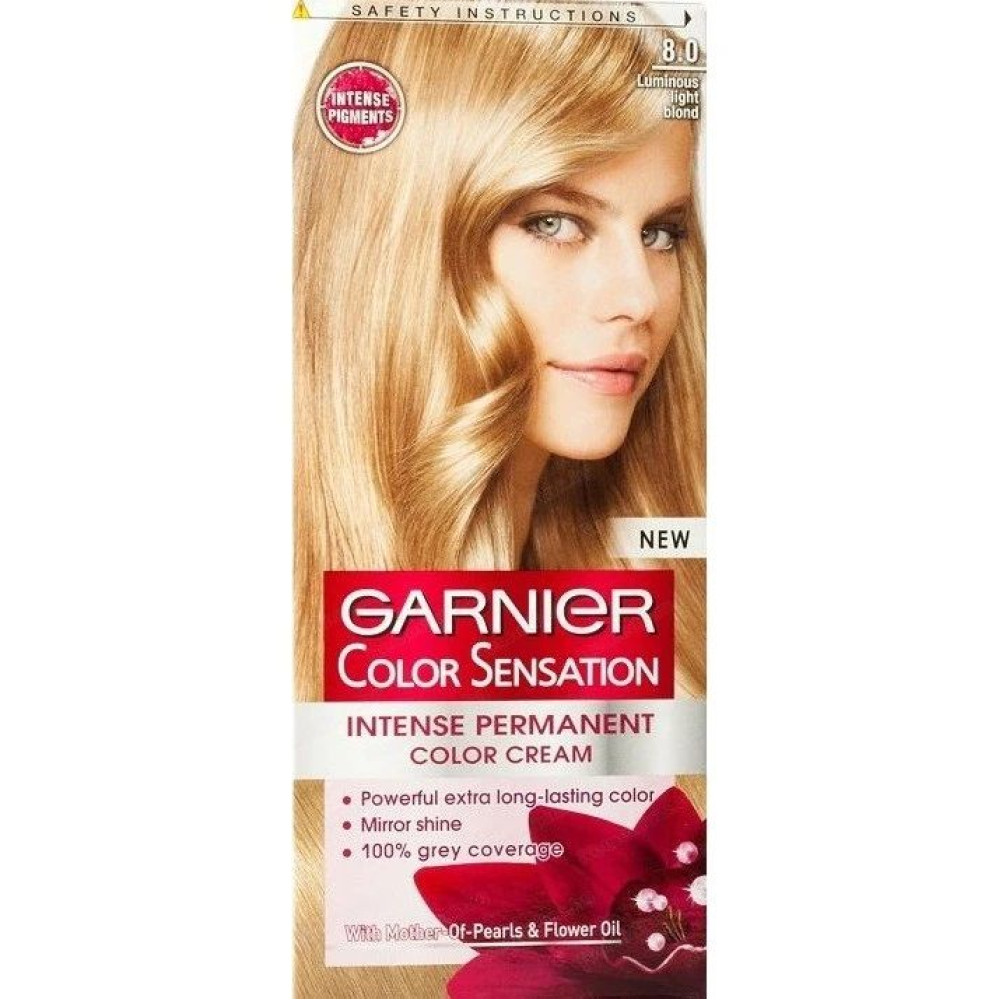 ГАРНИЕ Color Sensation Трайна боя за коса, 8.0 Luminous Light Blond - Грижа за косата