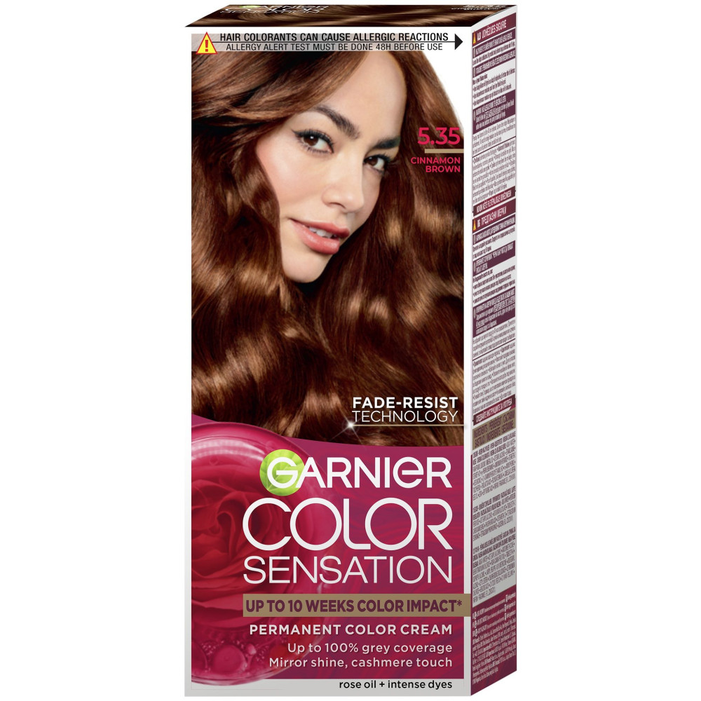 GARNIER COLOR SENSATION Трайна боя за коса 5.35 Cinnamon Brown - Грижа за косата GARNIER COLOR SENSATION Трайна боя за коса 5.35 Cinnamon Brown - Грижа за косата