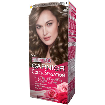 ГАРНИЕ Color Sensation Трайна боя за коса, 5.0 Luminous Light Brown