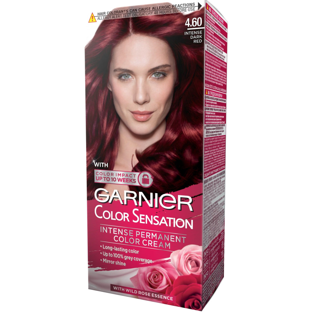 ГАРНИЕ Color Sensation Трайна боя за коса, 4.60 Intense Dark Red - Грижа за косата ГАРНИЕ Color Sensation Трайна боя за коса, 4.60 Intense Dark Red - Грижа за косата