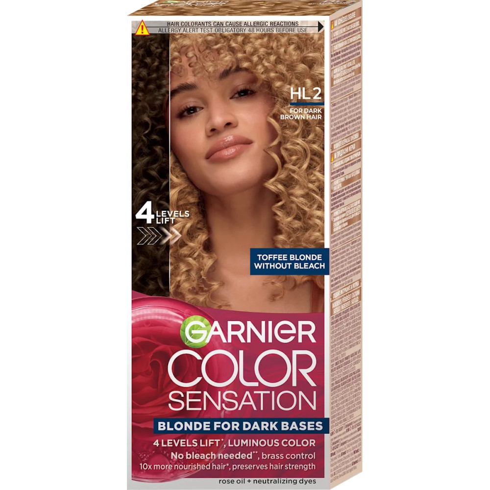 GARNIER COLOR SENSATION Трайна боя за коса HL2 For Dark Brown Hair /7.31/ изрусител - Грижа за косата