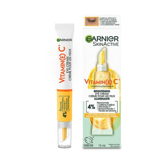 GARNIER SKIN NATURALS VITAMIN C 4% озаряващ околоочен крем с витамин C ниацинамид кофеин и банан на прах 15 мл