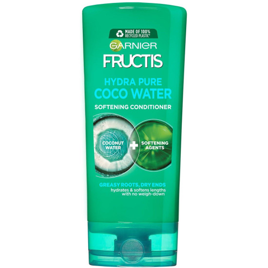 GARNIER FRUCTIS PURE CLEAN COCO WATER хидратиращ балсам за коса с мазни корени и сухи краища 200 мл