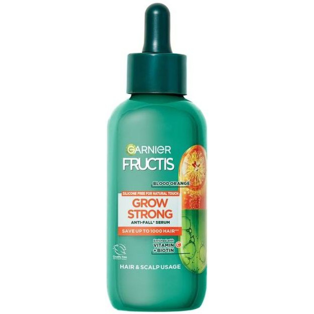 ГАРНИЕ FRUCTIS GROW STRONG BLOOD ORANGE серум против косопад за коса и скалп 125 мл - Грижа за косата ГАРНИЕ FRUCTIS GROW STRONG BLOOD ORANGE серум против косопад за коса и скалп 125 мл - Грижа за косата
