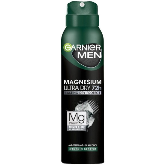 GARNIER MEN MAGNESIUM ULTRA DRY 72H део спрей против изпотяване за мъже 150 мл
