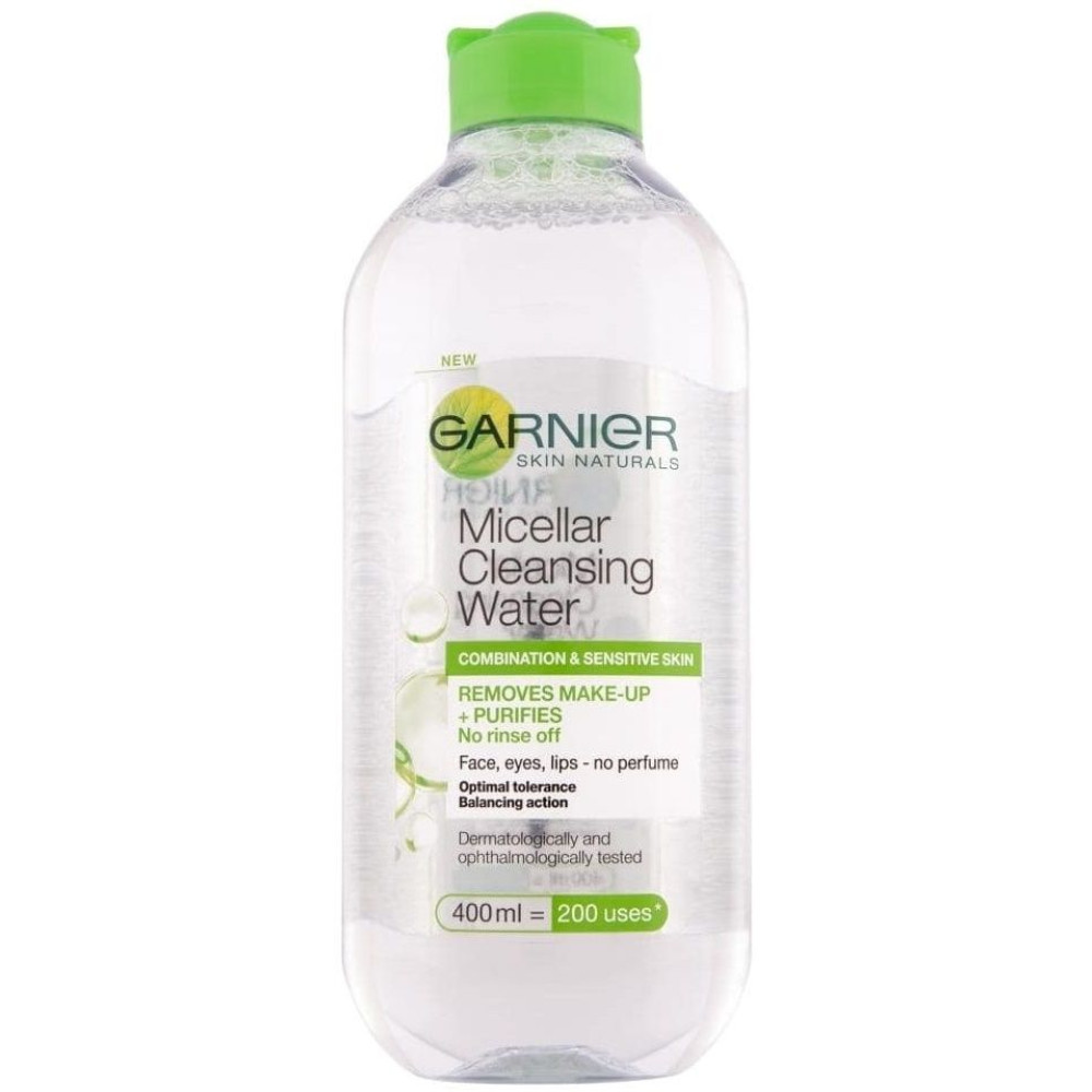 ГАРНИЕ SKIN NATURALS MICELLAR CLEANSING WATER ALL IN ONE почистваща мицеларна вода за комбинирана и чувствителна кожа 400 мл - Грижа за лицето