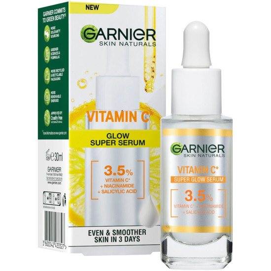 GARNIER SKIN NATURALS VITAMIN C ежедневен супер серум за лице за сияен тен срещу тъмни петна 30 мл
