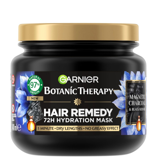 GARNIER BOTANIC THERAPY HAIR REMEDY MAGNETIC CHARCOAL хидратираща маска за суха коса 340 мл