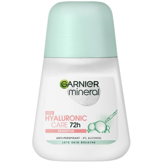 GARNIER MINERAL HYALURONIC CARE 72H SENSITIVE део рол-он против изпотяване за жени за чувствителна кожа 50 мл
