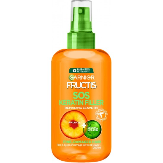 GARNIER FRUCTIS SOS KERATIN FILLER спрей с кератин за увредена и третирана коса 200 мл